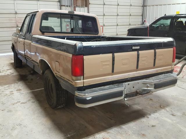 1FTEX15N9KKA60555 - 1989 FORD F150 TWO TONE photo 3