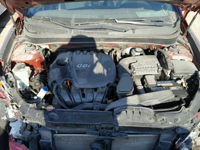 5NPEC4AC5CH483179 - 2012 HYUNDAI SONATA SE RED photo 7