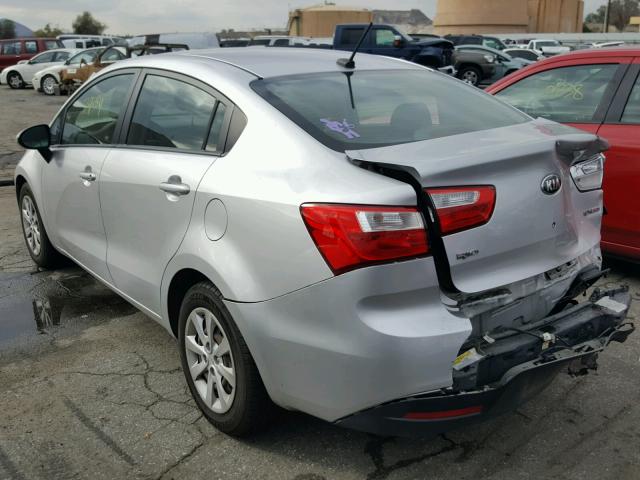 KNADN4A34D6187987 - 2013 KIA RIO EX SILVER photo 3