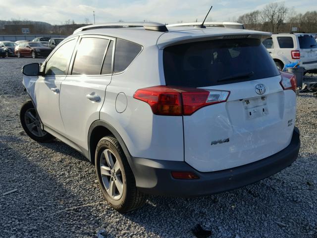 2T3RFREV1EW125624 - 2014 TOYOTA RAV4 XLE WHITE photo 3