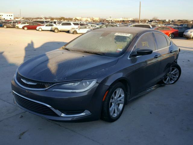 1C3CCCABXFN616455 - 2015 CHRYSLER 200 LIMITE GRAY photo 2