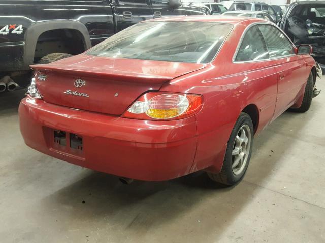 2T1CE22P92C017909 - 2002 TOYOTA CAMRY SOLA RED photo 4