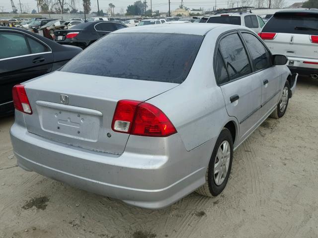 2HGES16344H584865 - 2004 HONDA CIVIC DX V SILVER photo 4