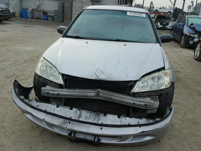 2HGES16344H584865 - 2004 HONDA CIVIC DX V SILVER photo 9