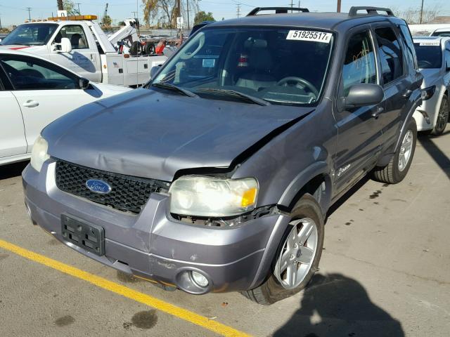 1FMCU49H47KA54168 - 2007 FORD ESCAPE HEV GRAY photo 2