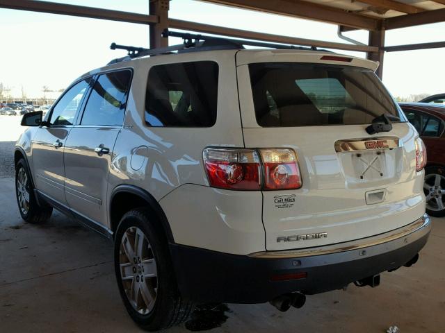 1GKLRNED1AJ106825 - 2010 GMC ACADIA SLT WHITE photo 3