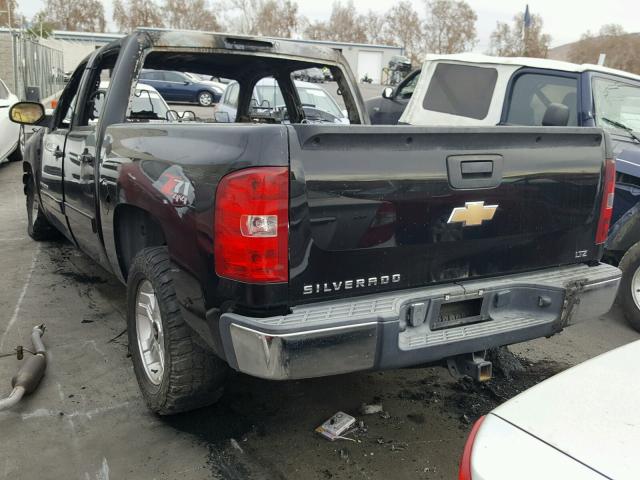 3GCEK13M78G109292 - 2008 CHEVROLET SILVERADO BLACK photo 3