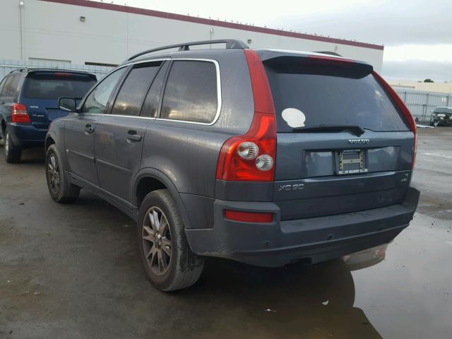 YV1CZ911951167760 - 2005 VOLVO XC90 T6 GRAY photo 3