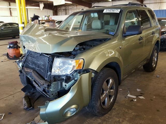 1FMCU93138KC69972 - 2008 FORD ESCAPE XLT GREEN photo 2