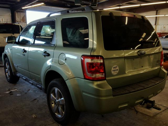 1FMCU93138KC69972 - 2008 FORD ESCAPE XLT GREEN photo 3