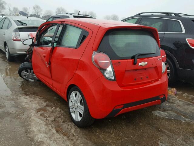 KL8CD6S9XEC498786 - 2014 CHEVROLET SPARK 1LT RED photo 3