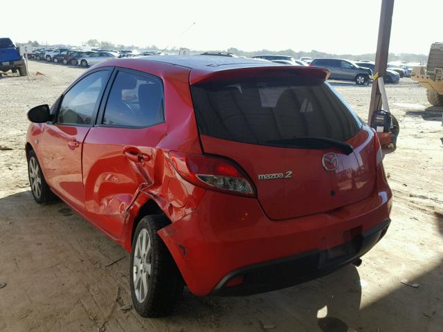 JM1DE1HY5B0102996 - 2011 MAZDA MAZDA2 RED photo 3