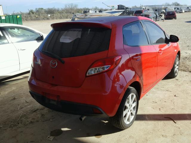 JM1DE1HY5B0102996 - 2011 MAZDA MAZDA2 RED photo 4