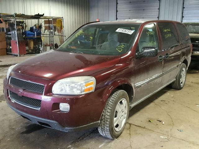 1GNDV23W18D136082 - 2008 CHEVROLET UPLANDER L MAROON photo 2