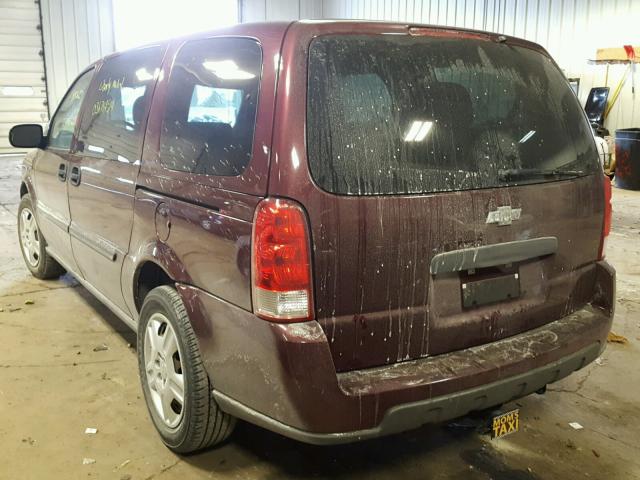1GNDV23W18D136082 - 2008 CHEVROLET UPLANDER L MAROON photo 3
