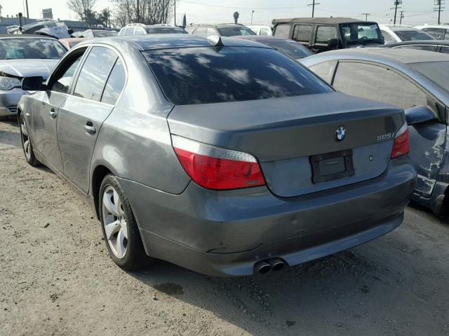 WBANE53507CW60461 - 2007 BMW 525 I GRAY photo 3