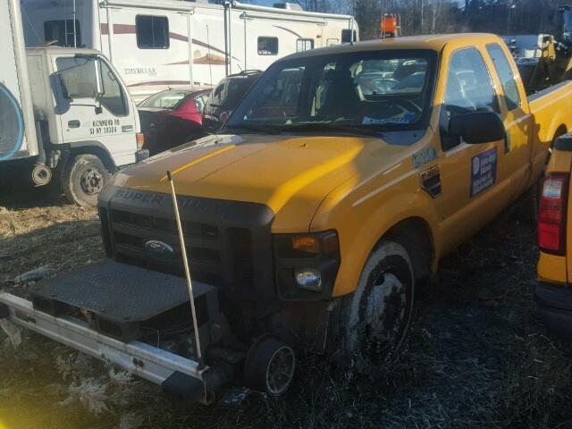 1FTWX30508EC18876 - 2008 FORD F350 SRW S YELLOW photo 2