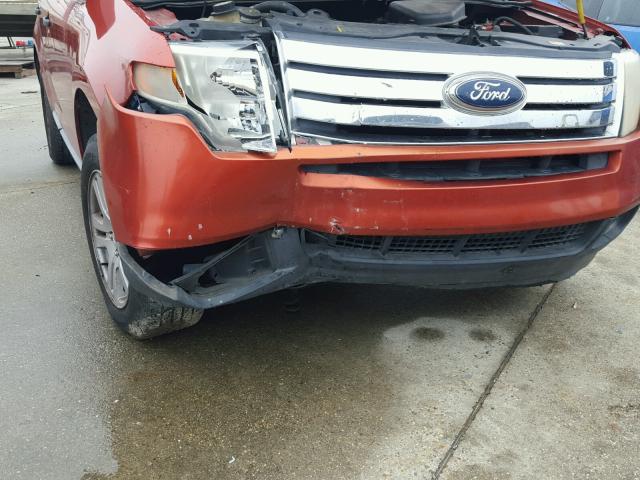 2FMDK36C98BA75963 - 2008 FORD EDGE SE ORANGE photo 9