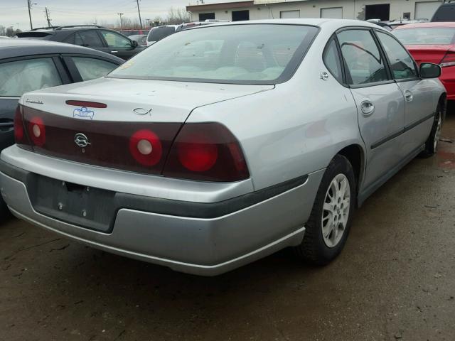 2G1WF52E439232358 - 2003 CHEVROLET IMPALA SILVER photo 4