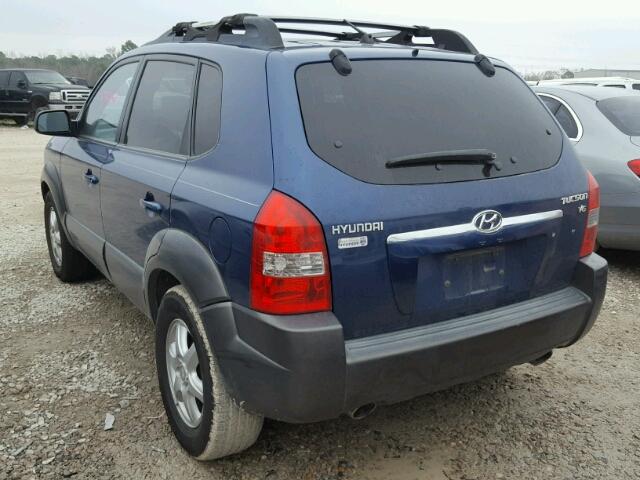 KM8JN12D95U057675 - 2005 HYUNDAI TUCSON GLS BLUE photo 3