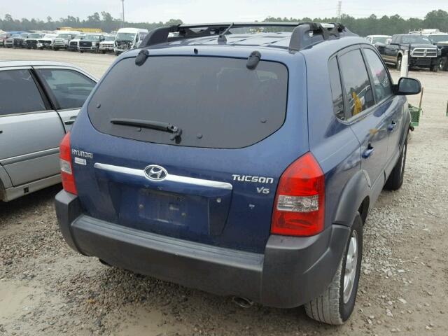 KM8JN12D95U057675 - 2005 HYUNDAI TUCSON GLS BLUE photo 4