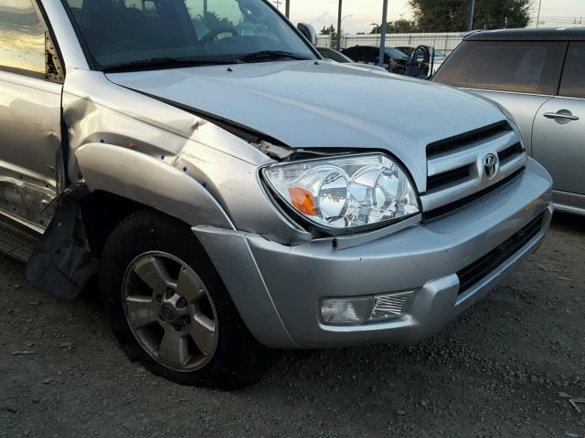 JTEZT14R430011774 - 2003 TOYOTA 4RUNNER SR SILVER photo 9