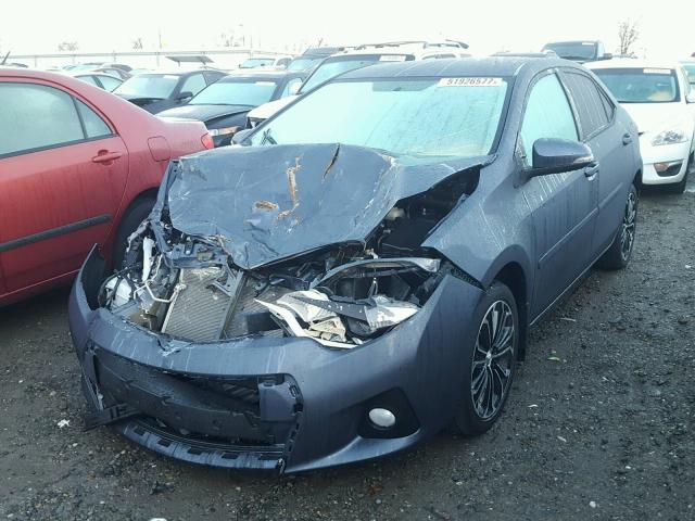 5YFBURHE4GP567264 - 2016 TOYOTA COROLLA L GRAY photo 2