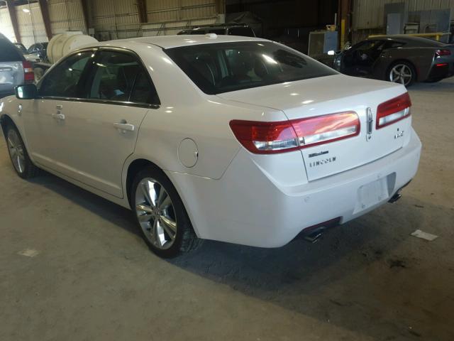 3LNHL2GC6CR817785 - 2012 LINCOLN MKZ WHITE photo 3