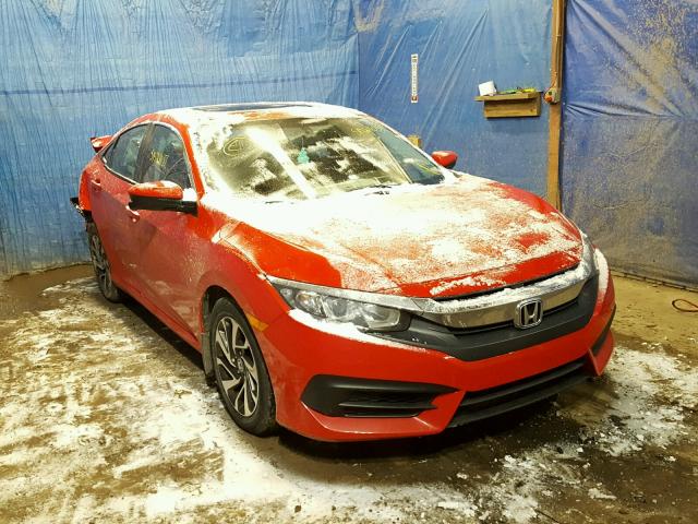 2HGFC2F77GH566391 - 2016 HONDA CIVIC EX RED photo 1