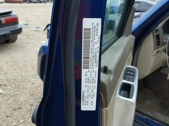 1J8GP58K69W550562 - 2009 JEEP LIBERTY LI BLUE photo 10