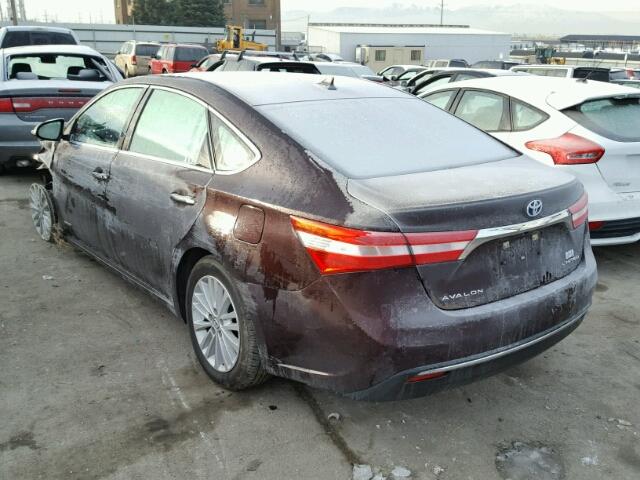 4T1BD1EB6FU045356 - 2015 TOYOTA AVALON HYB BURGUNDY photo 3