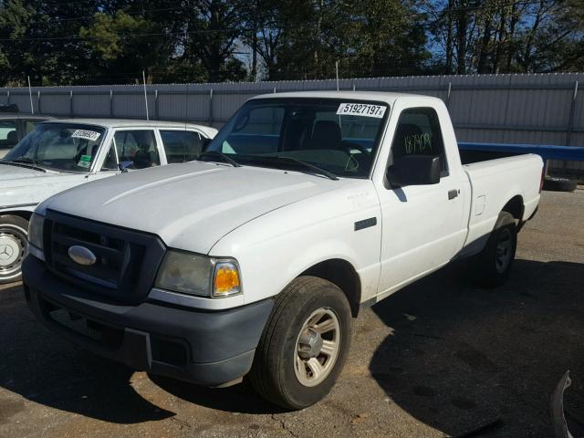 1FTYR10D37PA66027 - 2007 FORD RANGER WHITE photo 2