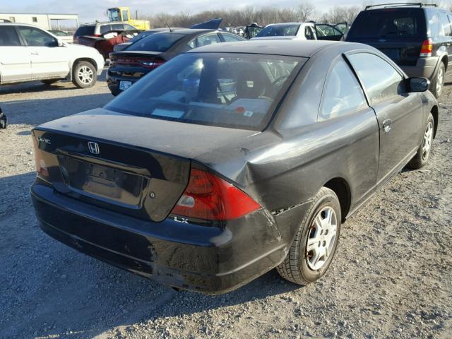 1HGEM22522L051906 - 2002 HONDA CIVIC LX BLACK photo 4