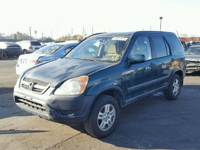 JHLRD78803C033729 - 2003 HONDA CR-V EX GREEN photo 2