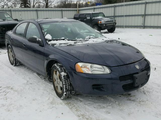 1B3EL46X33N508786 - 2003 DODGE STRATUS SE BLUE photo 1