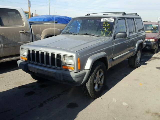 1J4FF48S41L511436 - 2001 JEEP CHEROKEE S GRAY photo 2