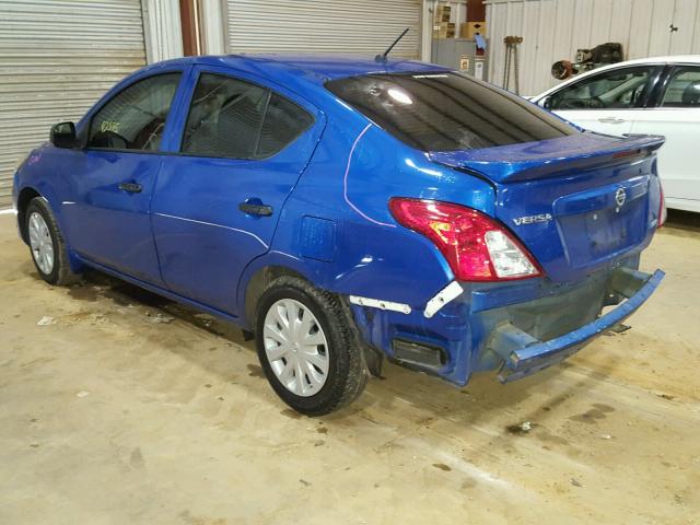 3N1CN7APXFL832429 - 2015 NISSAN VERSA S BLUE photo 3