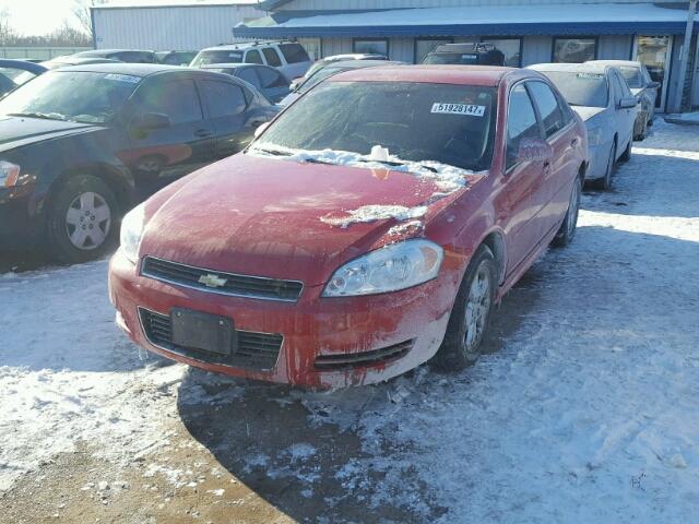 2G1WT57K191168679 - 2009 CHEVROLET IMPALA 1LT RED photo 2