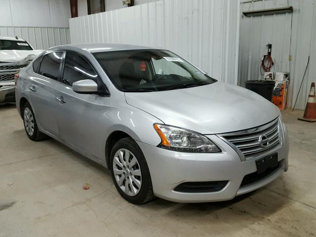 3N1AB7AP9EY205612 - 2014 NISSAN SENTRA S SILVER photo 1