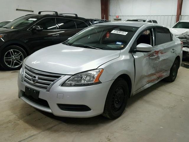 3N1AB7AP9EY205612 - 2014 NISSAN SENTRA S SILVER photo 2