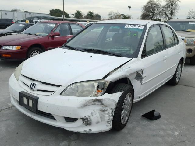 2HGES16534H545749 - 2004 HONDA CIVIC LX WHITE photo 2