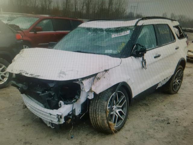 1FM5K8GT2HGD51232 - 2017 FORD EXPLORER S WHITE photo 2