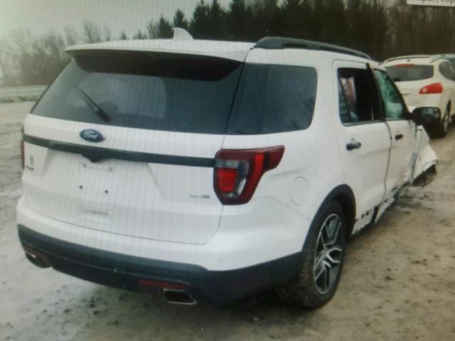 1FM5K8GT2HGD51232 - 2017 FORD EXPLORER S WHITE photo 4