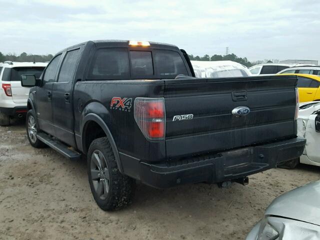 1FTFW1ET0DKE49951 - 2013 FORD F150 SUPER BLACK photo 3