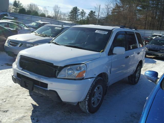 2HKYF185X3H605724 - 2003 HONDA PILOT EXL WHITE photo 2