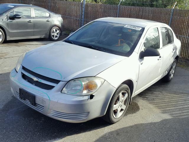 1G1AK55F577101490 - 2007 CHEVROLET COBALT LS SILVER photo 2