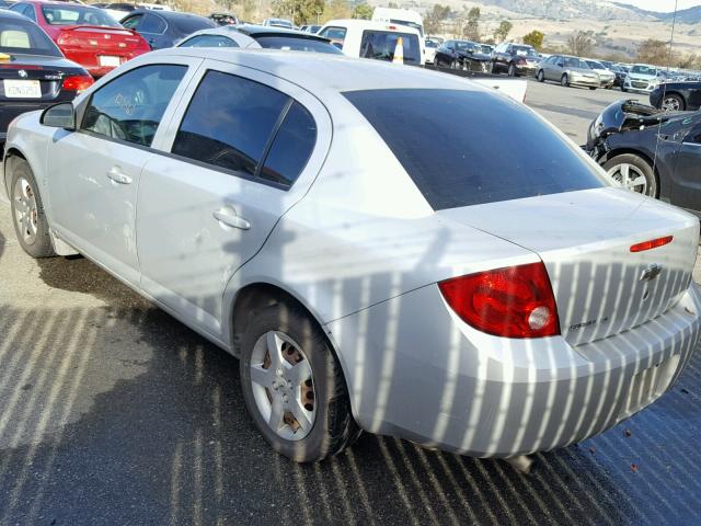 1G1AK55F577101490 - 2007 CHEVROLET COBALT LS SILVER photo 3