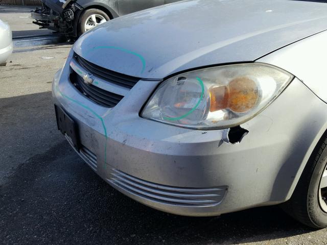 1G1AK55F577101490 - 2007 CHEVROLET COBALT LS SILVER photo 9