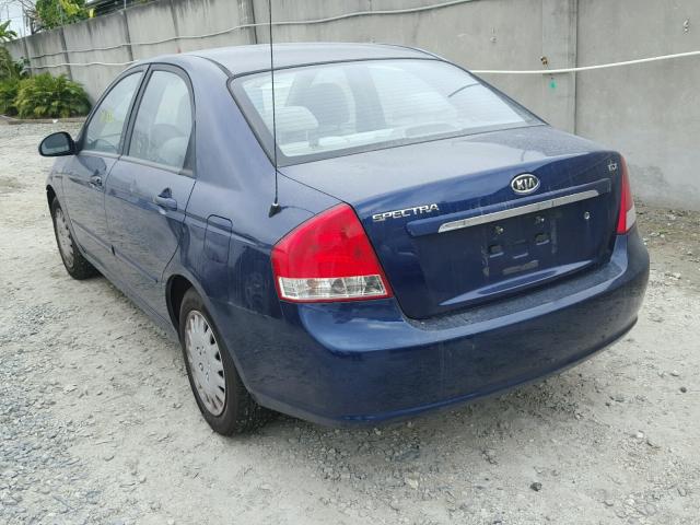 KNAFE221895634795 - 2009 KIA SPECTRA EX BLUE photo 3