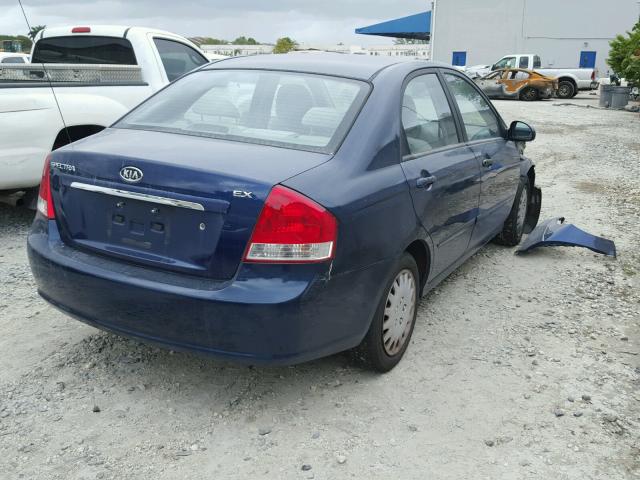 KNAFE221895634795 - 2009 KIA SPECTRA EX BLUE photo 4